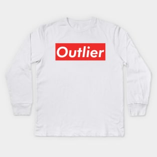 Outlier - Cool Data Scientist/Statistician Design Kids Long Sleeve T-Shirt